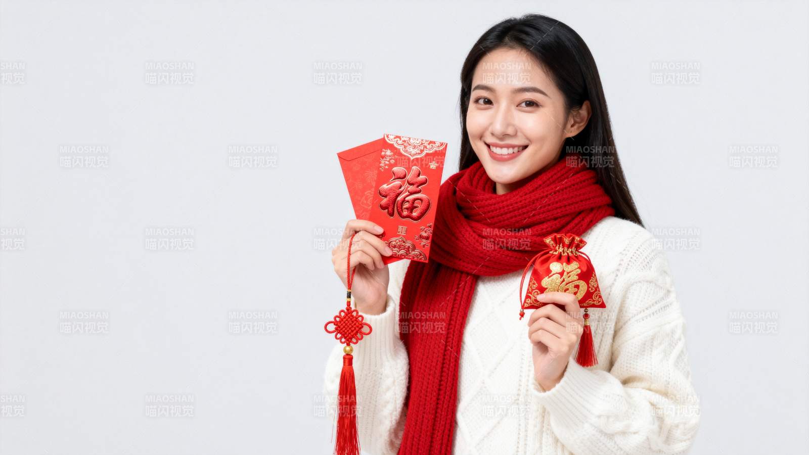 新春喜庆 红福迎春图片