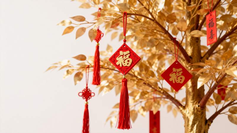 福字挂饰迎新春图片