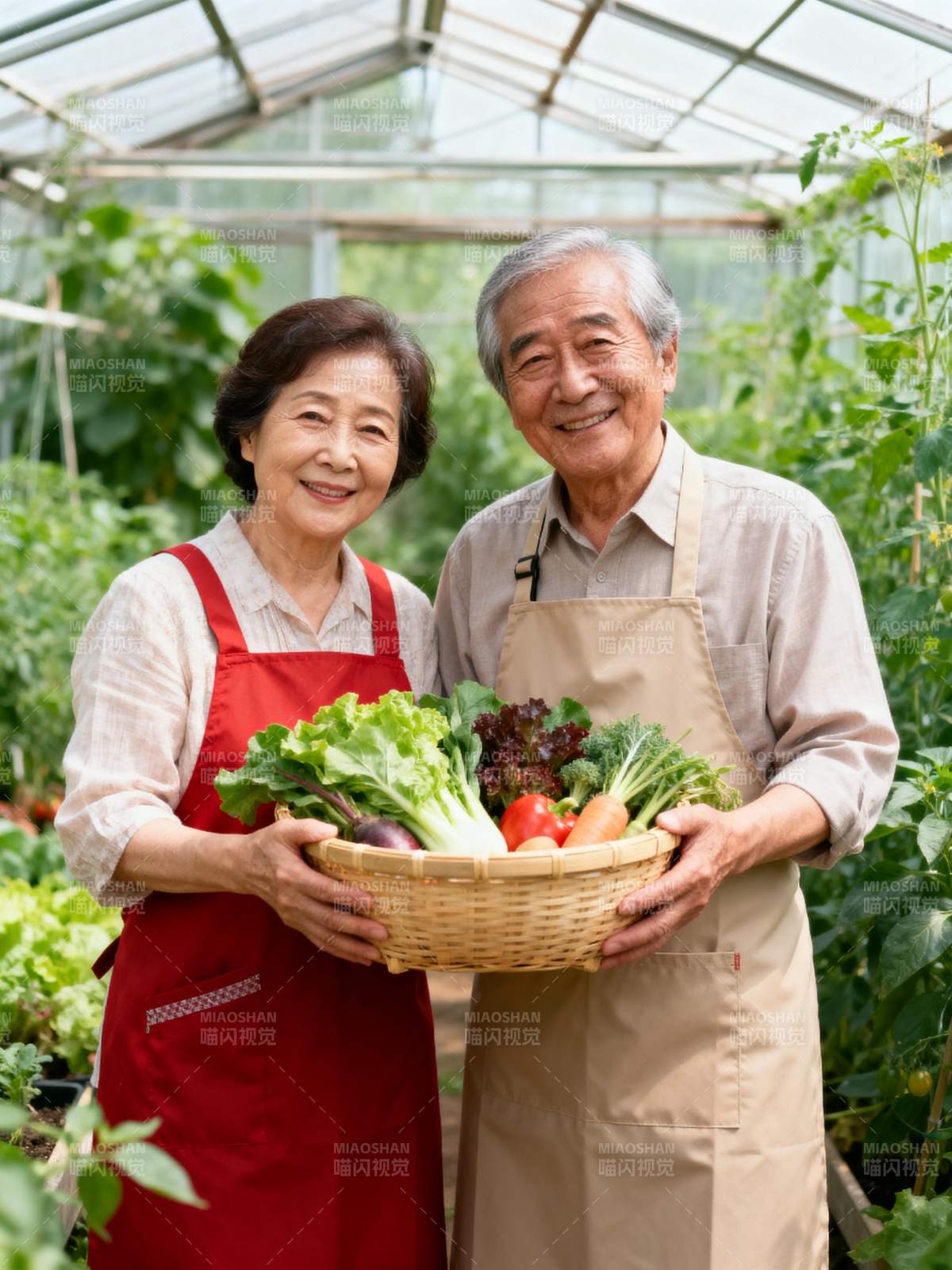 温室里的幸福收获图片