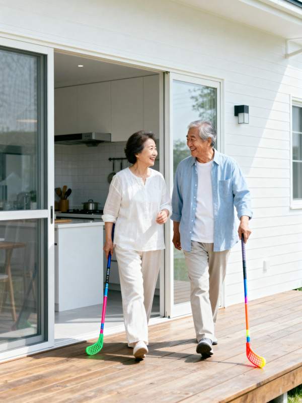 老夫妇户外散步图片