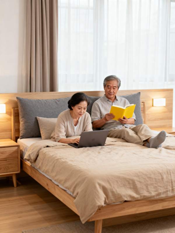 温馨床畔共度时光图片