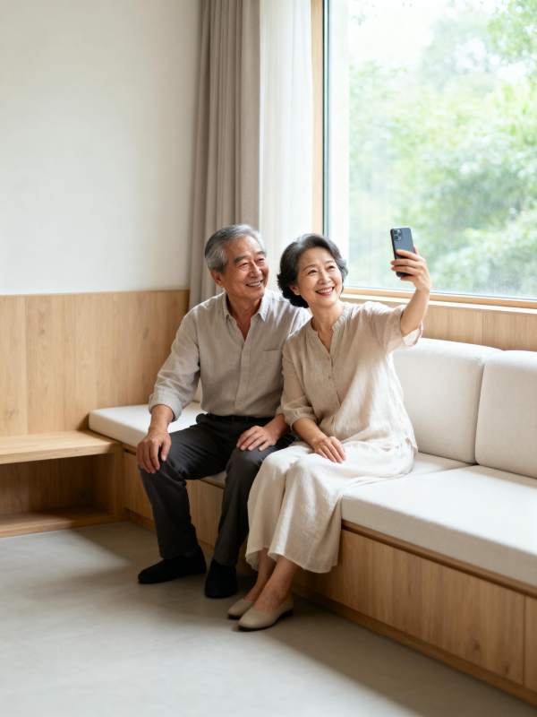 温馨夫妇自拍瞬间图片