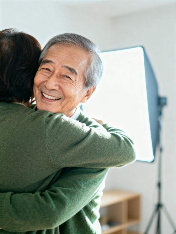 温馨拥抱 笑容满面图片