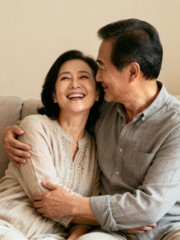 温馨相伴 笑对人生图片