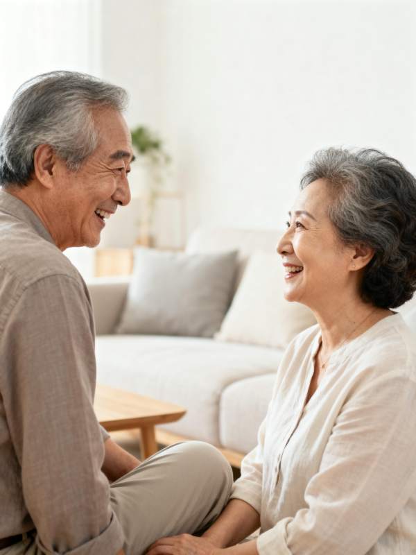 幸福晚年 相视而笑图片