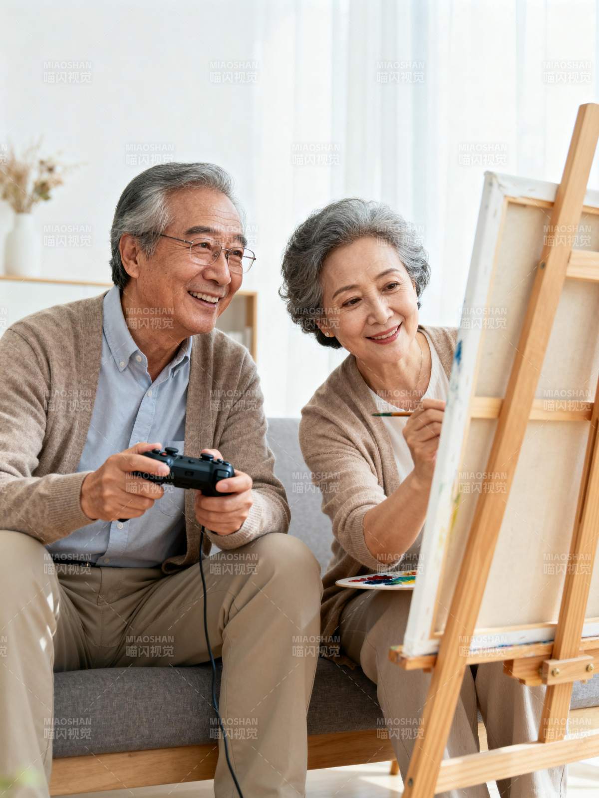 老年夫妇共度时光图片