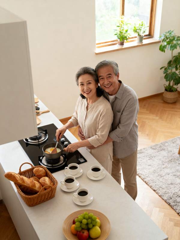 温馨厨房共度时光图片