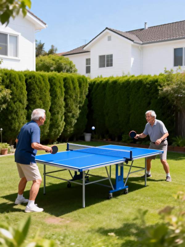 庭院乒乓球乐龄时光图片