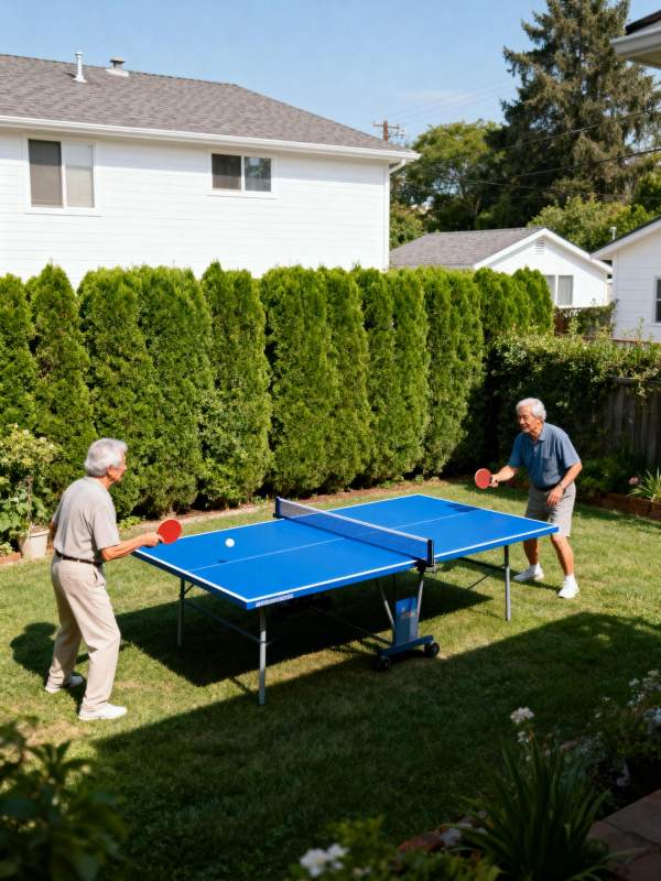 庭院乒乓球乐龄时光图片