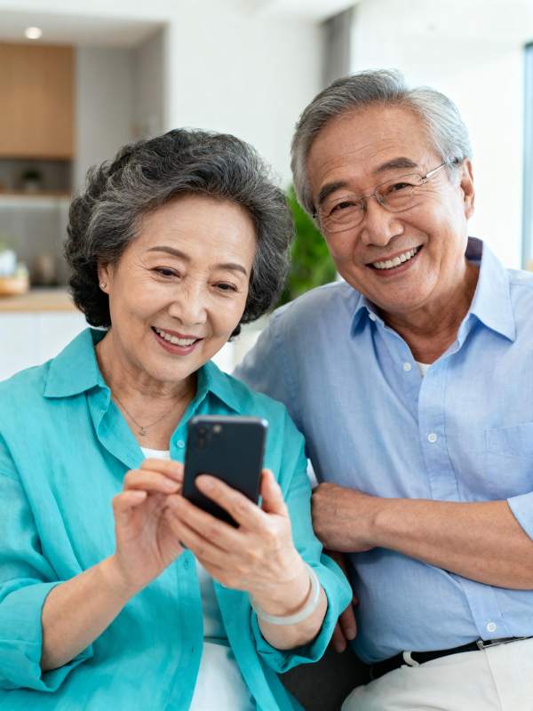 幸福晚年共赏手机图片