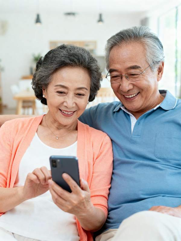 温馨共赏手机时光图片