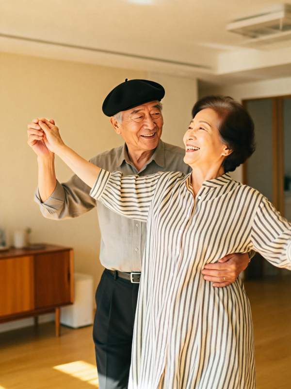 舞动夕阳 幸福相伴图片