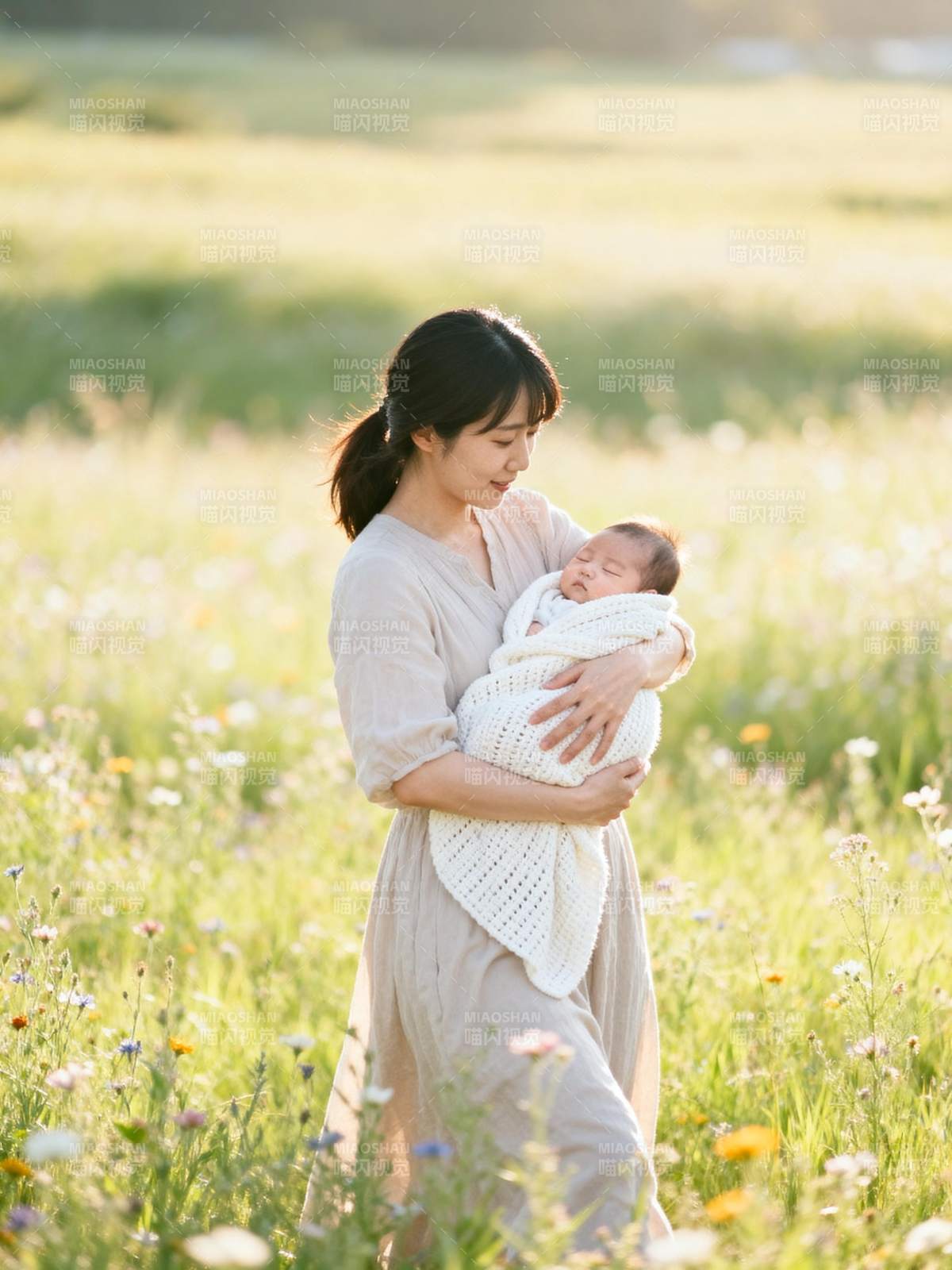 母爱如光 温暖初生图片