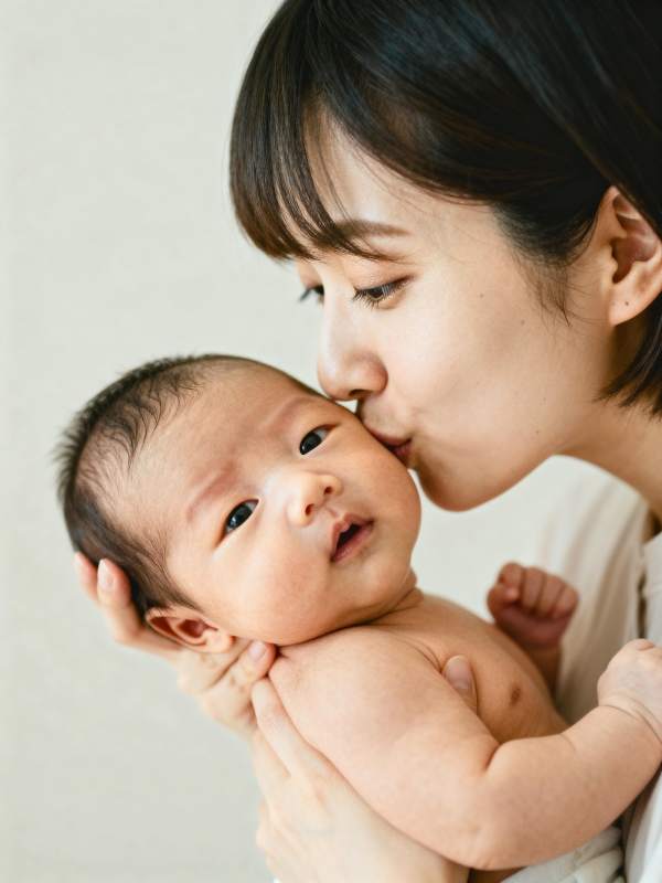 母爱如初 亲吻新生图片