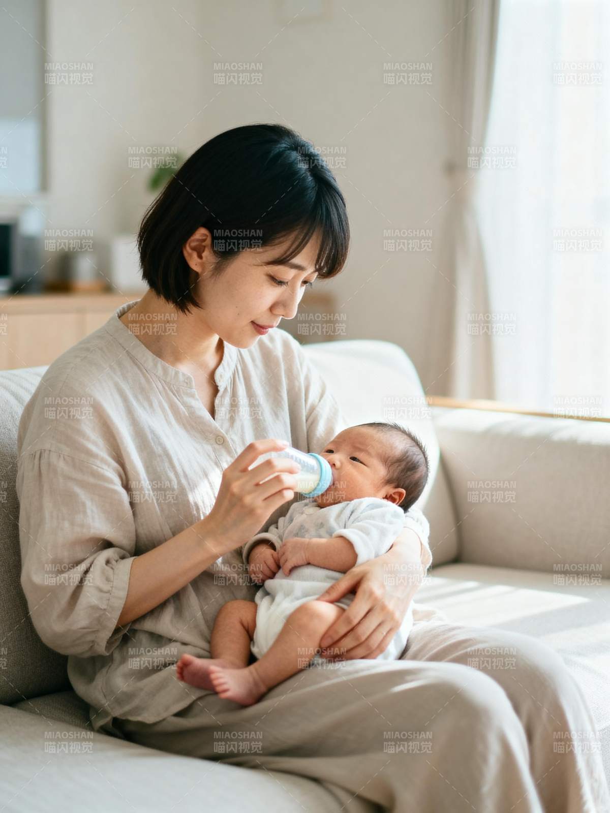 母爱喂养瞬间图片