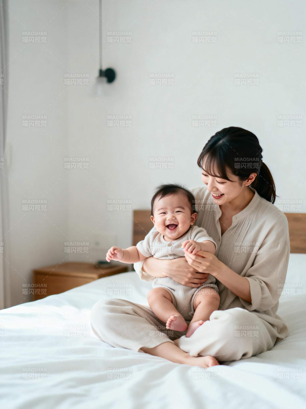 母子温馨时光图片