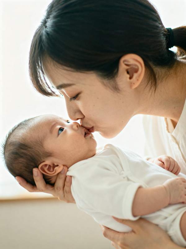 母爱如初 亲吻瞬间图片