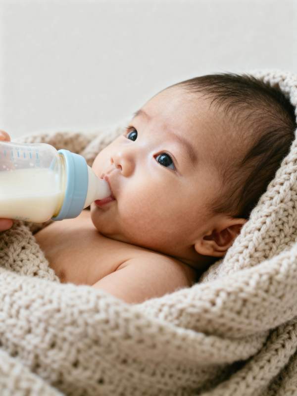 宝宝喝奶温馨时刻图片