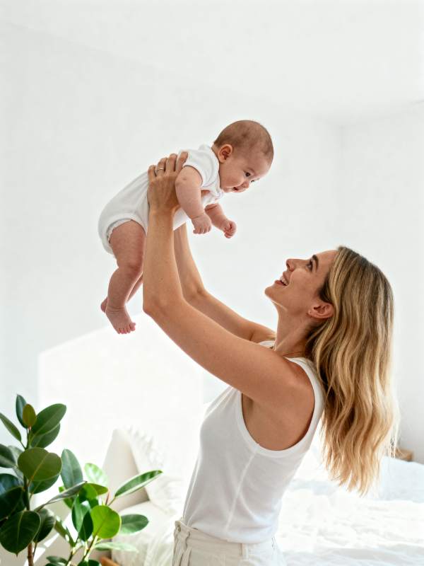 母爱高举瞬间图片