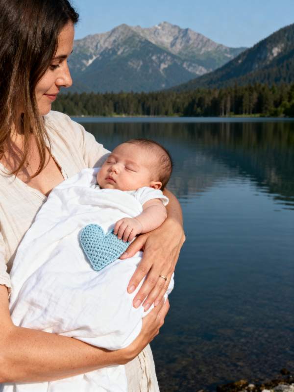 母爱如山 湖畔新生图片