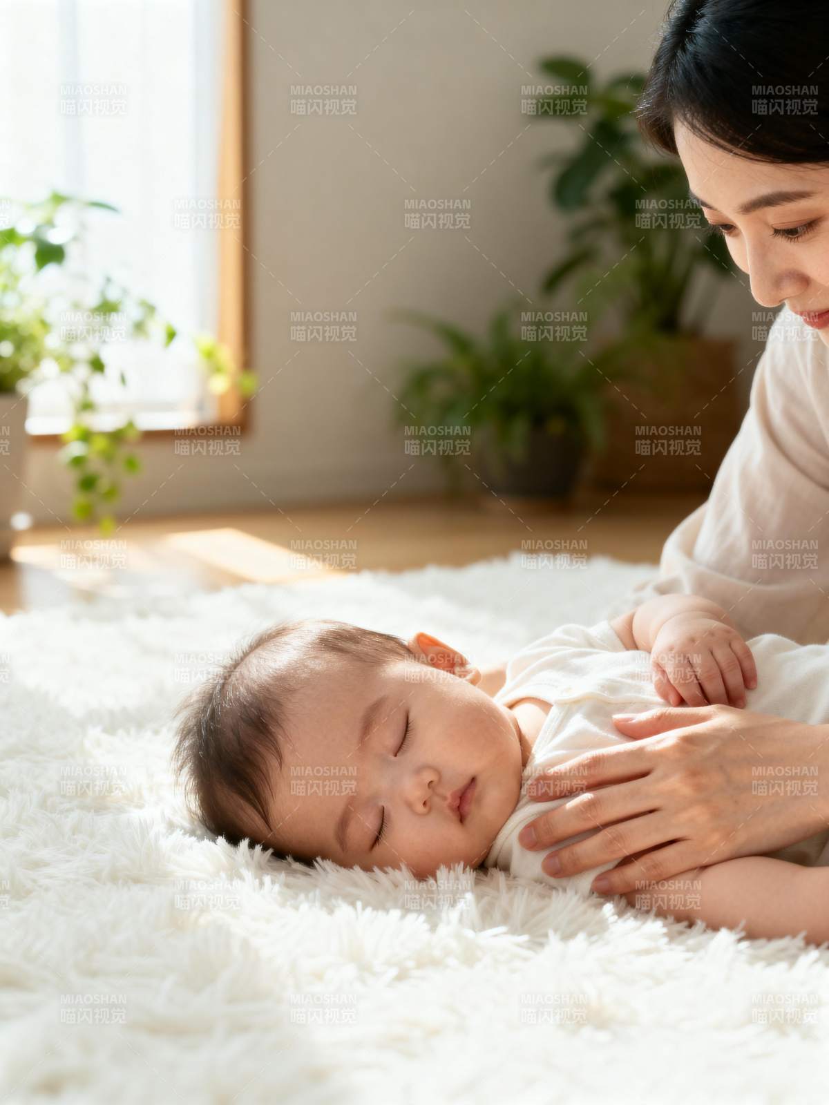 母爱如光 静谧安眠图片