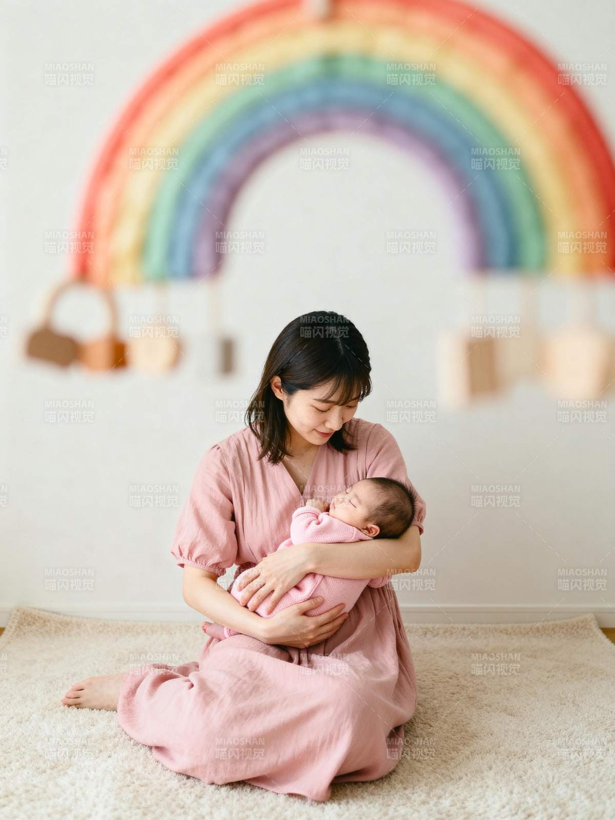 母爱如彩虹般温暖图片