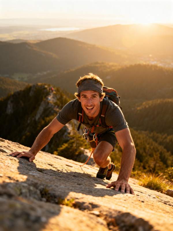 登顶瞬间 阳光灿烂图片