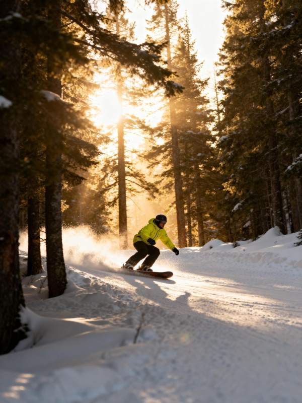 雪林驰骋 光影如金图片