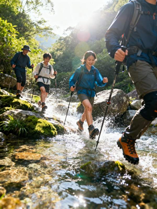 溪流徒步 乐享自然图片