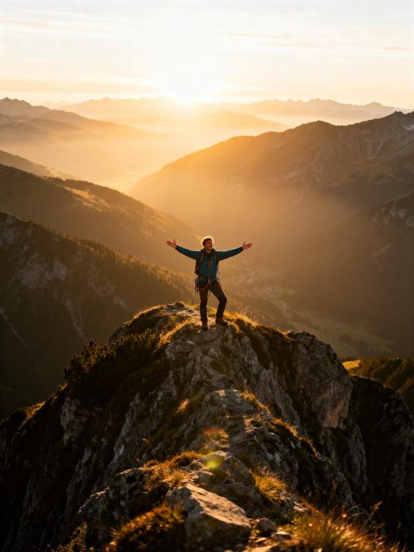登顶巅峰 拥抱日出图片