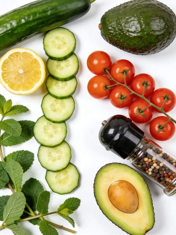 清新蔬果拼盘图片