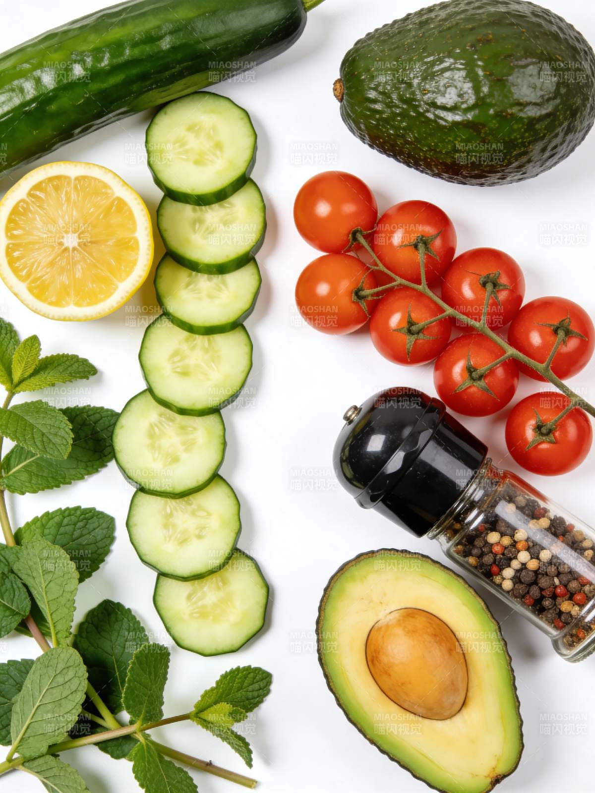 清新蔬果拼盘图片