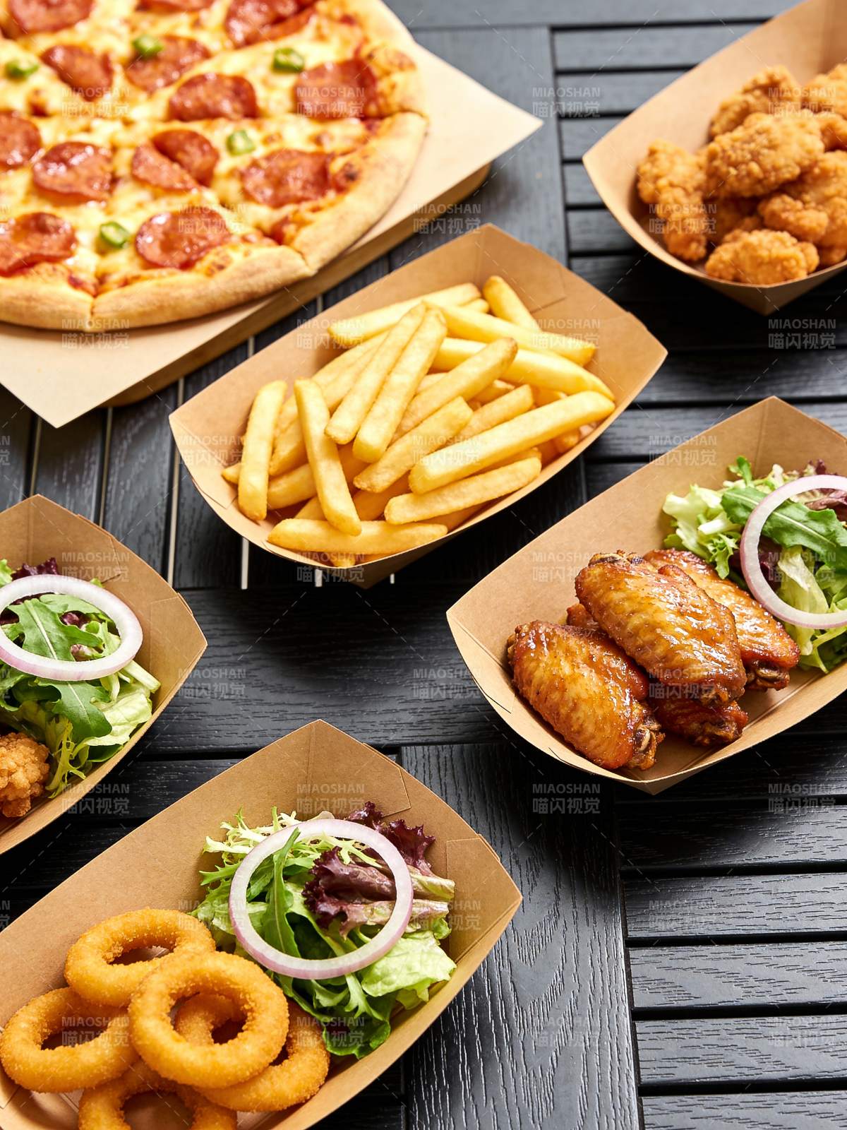 美味快餐拼盘图片