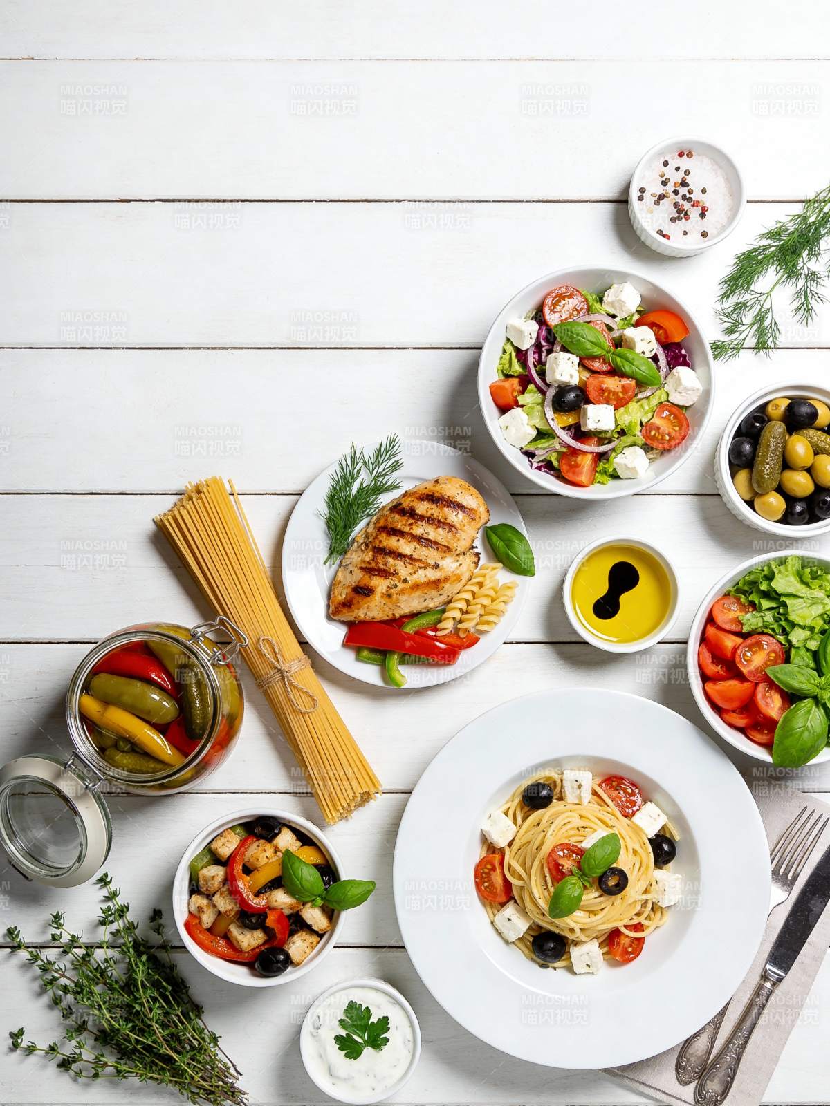 地中海美食盛宴图片