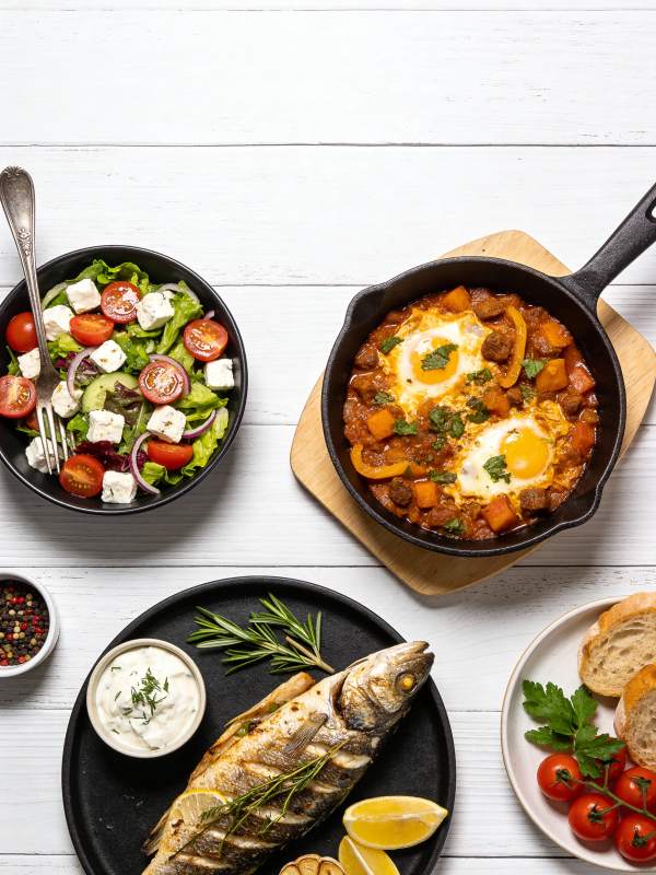 美味家常菜拼盘图片