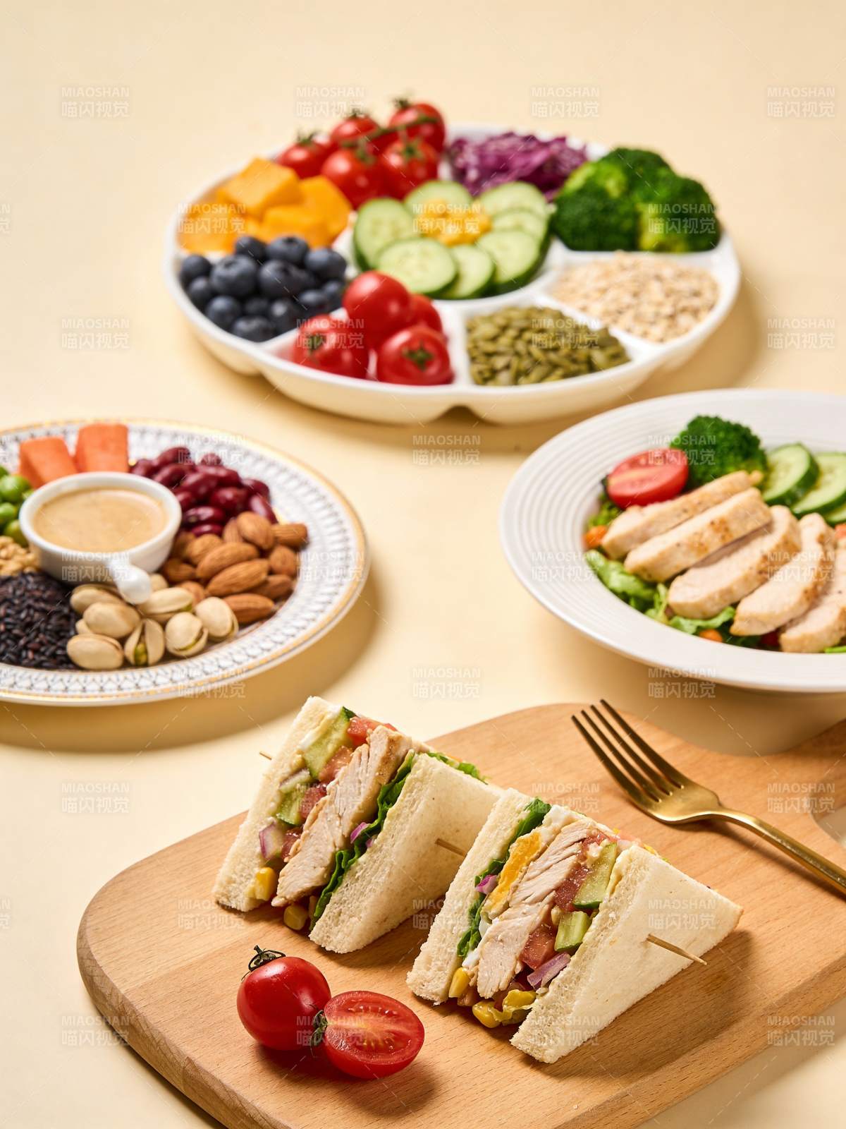 健康轻食拼盘图片