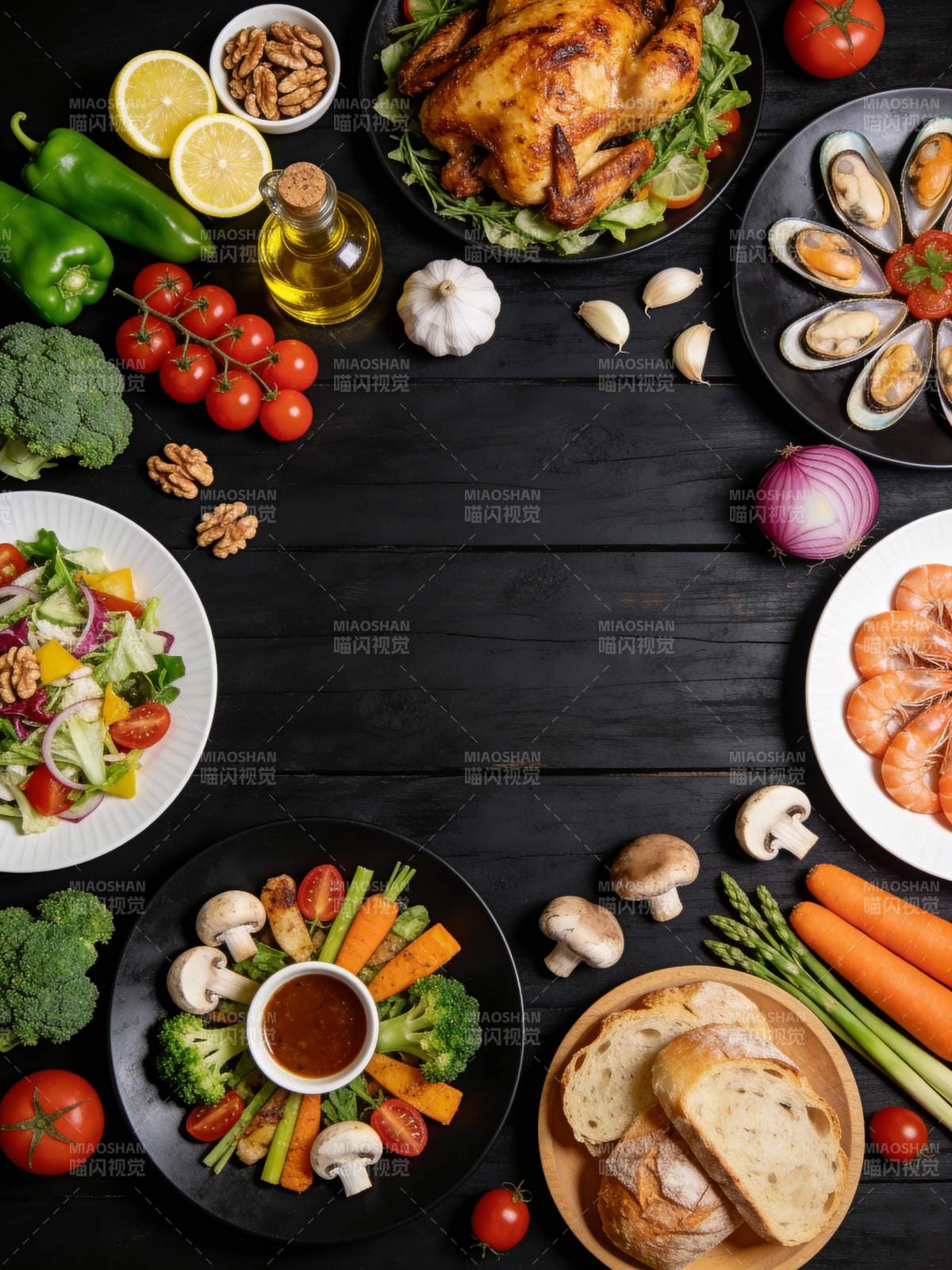 美味佳肴盛宴图片