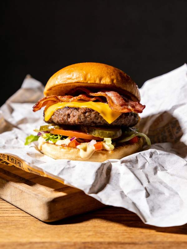 美味汉堡特写图片