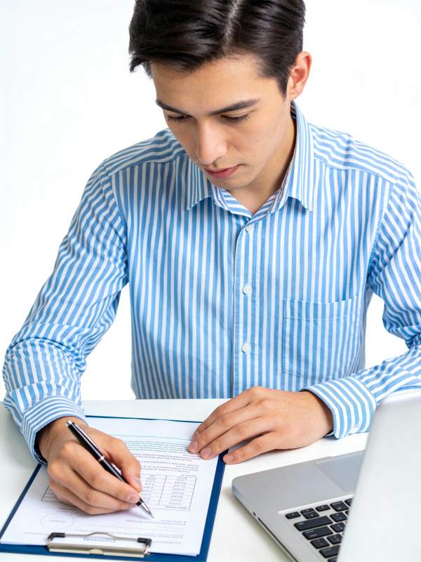 专注工作中的青年图片