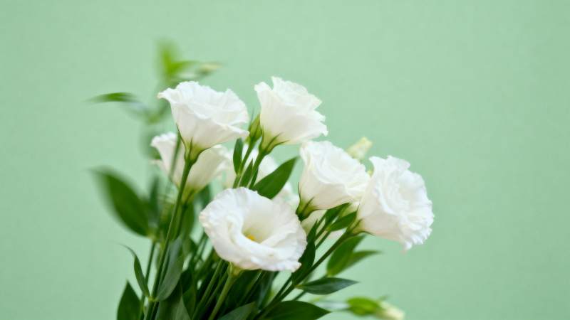 白花绿叶静谧美图片