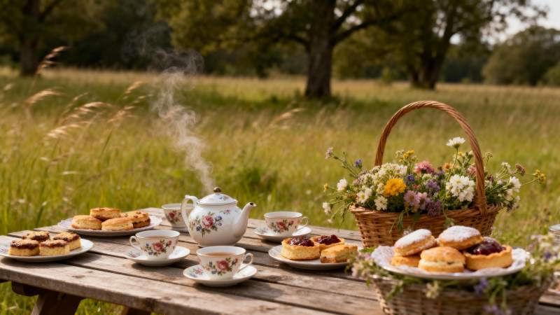 田园野餐茶会图片