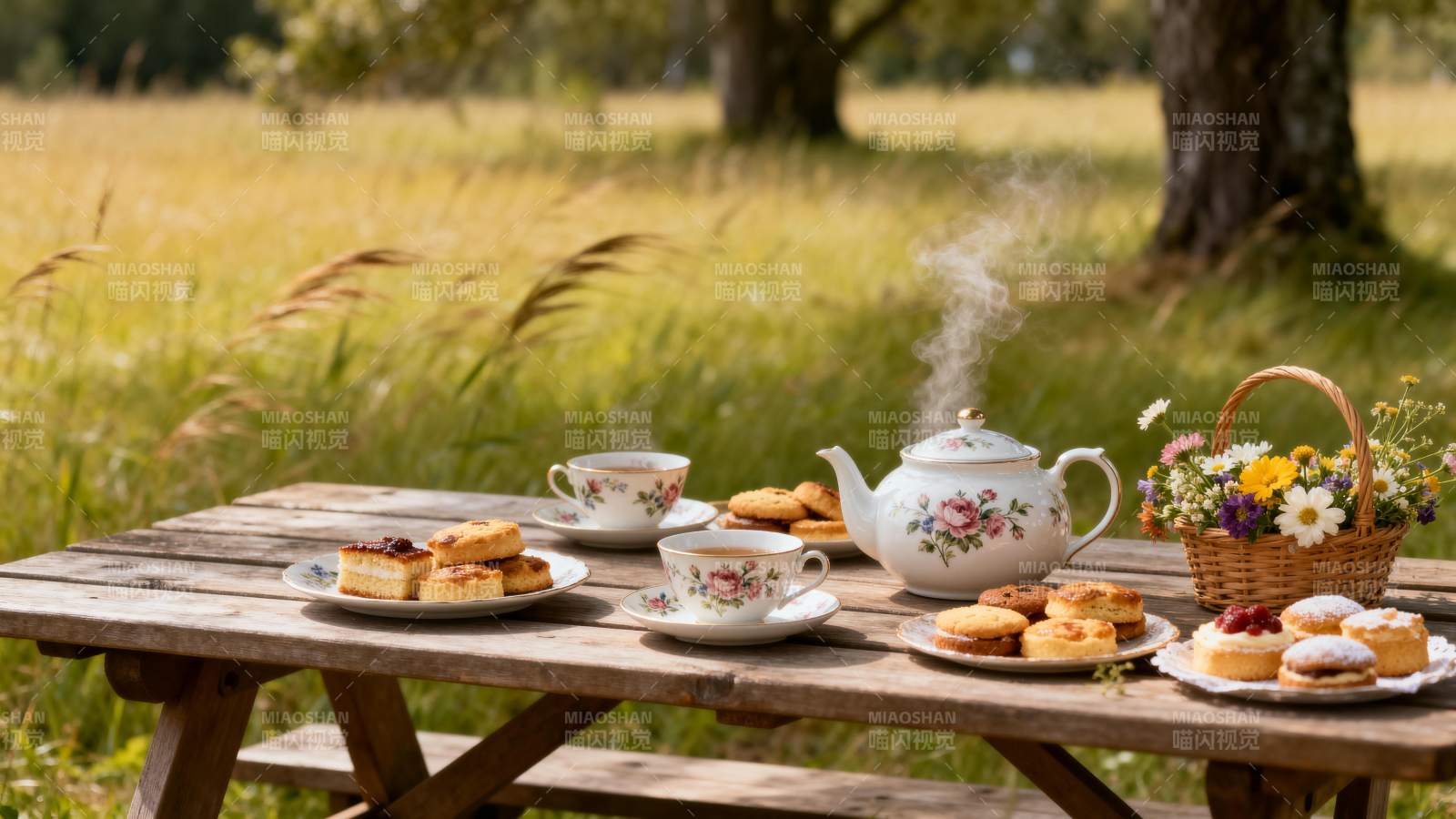 田园野餐茶点时光图片