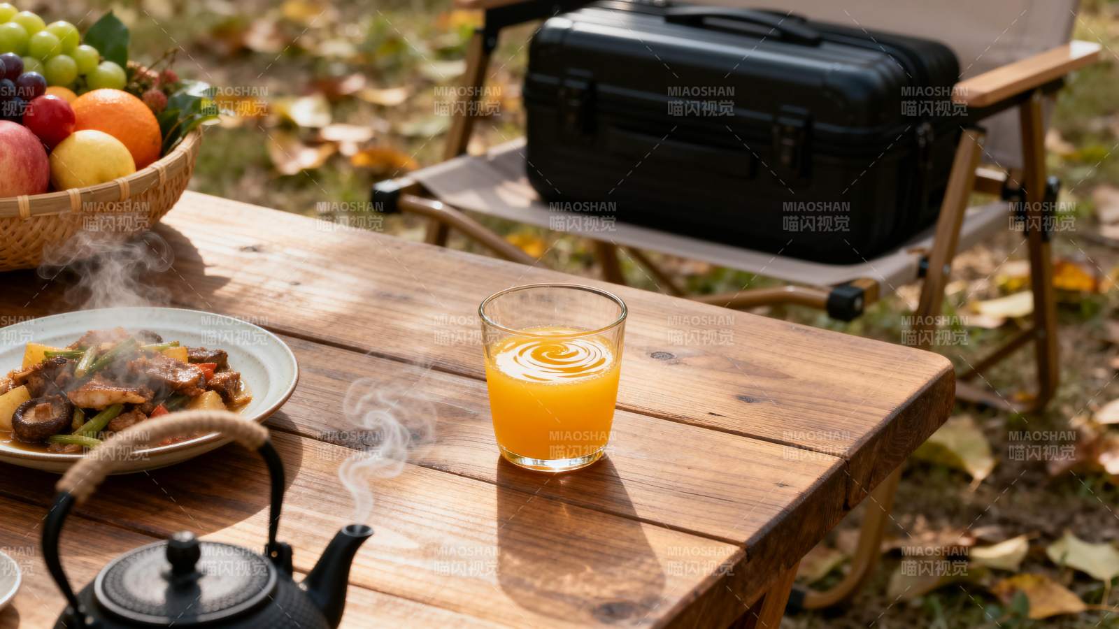 秋日野餐 茶香四溢图片
