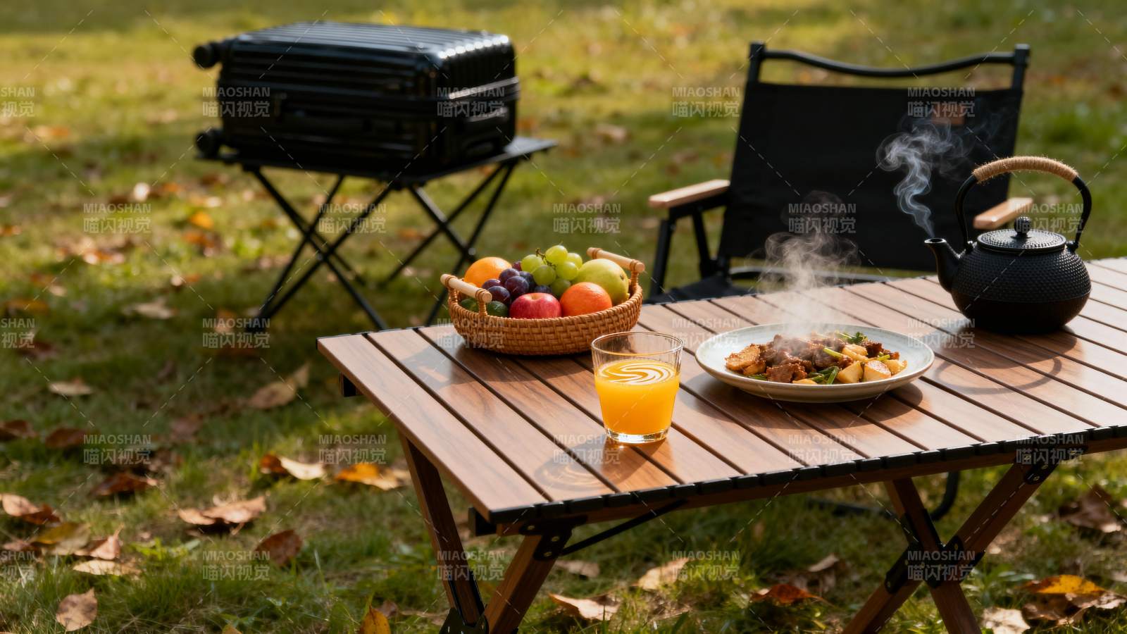 秋日野餐时光图片