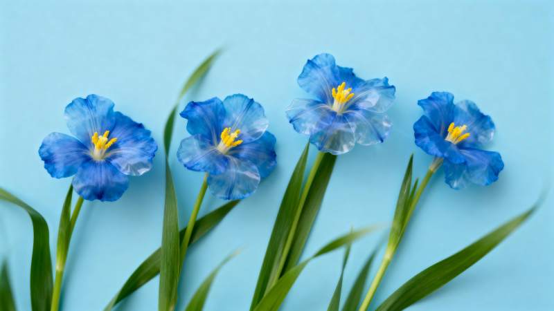 蓝花绽放 清新自然图片