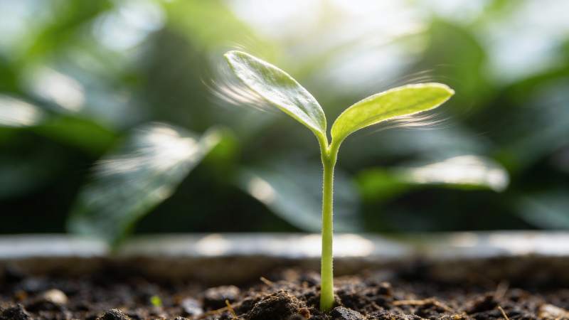 嫩芽破土而出图片