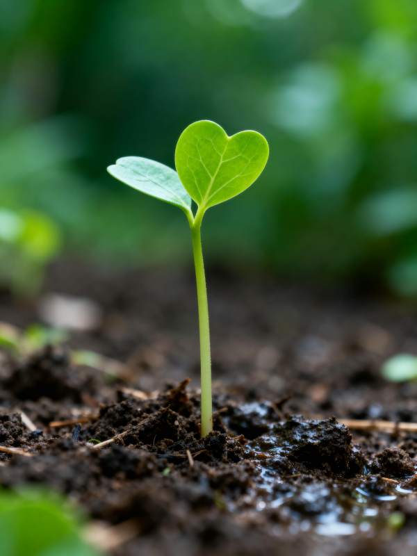 嫩芽破土 生机盎然图片