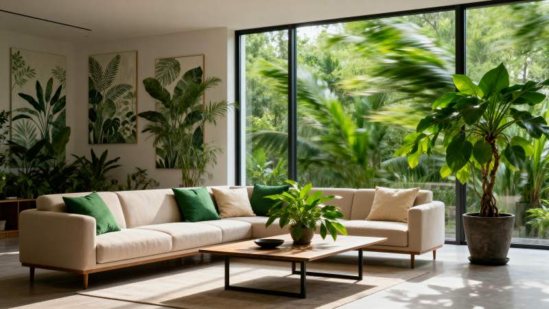 绿意盎然的客厅图片