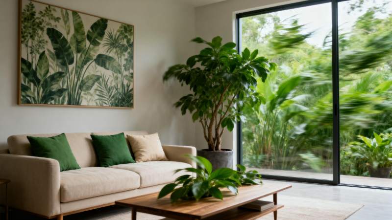 绿意盎然的客厅图片