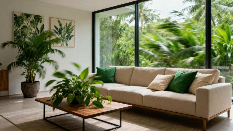 绿意盎然的客厅图片